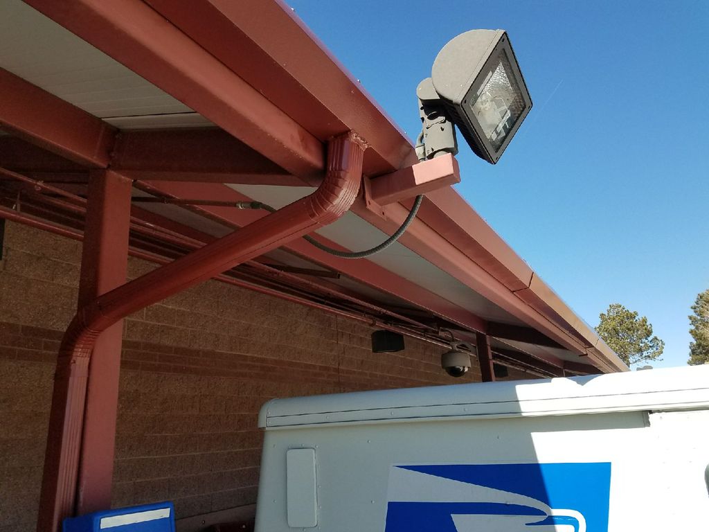 A downspout that we replaced at a Post Office in C