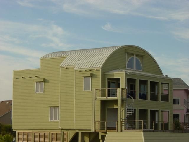 Standing Seam Metal Roof with Custom Fabricated Gu