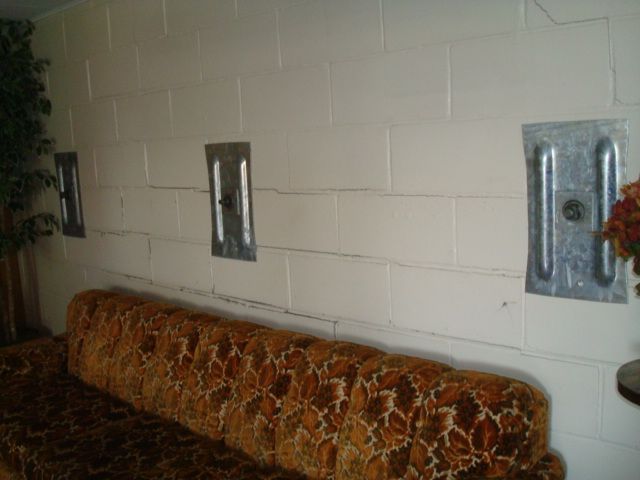 This foundation wall has failed, this is a big dea