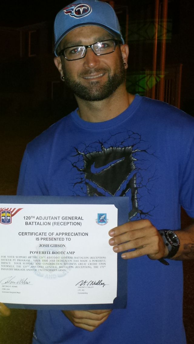 Award form Officers of Ft. Jackson, SC