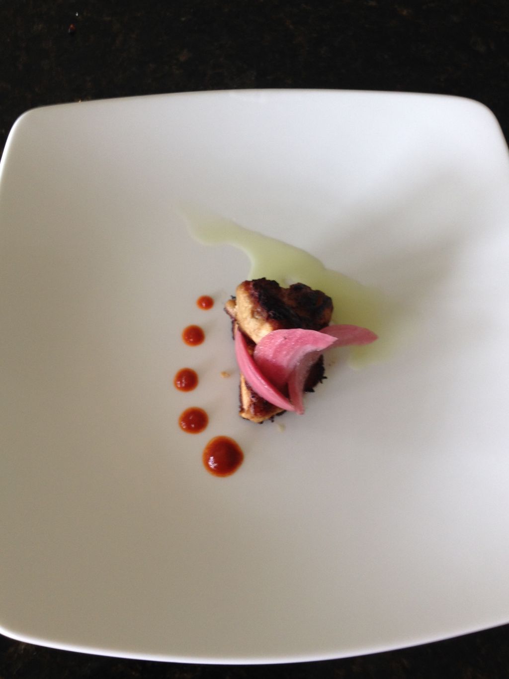 sou- vide pork  belly, fried, with ponzu and jalep