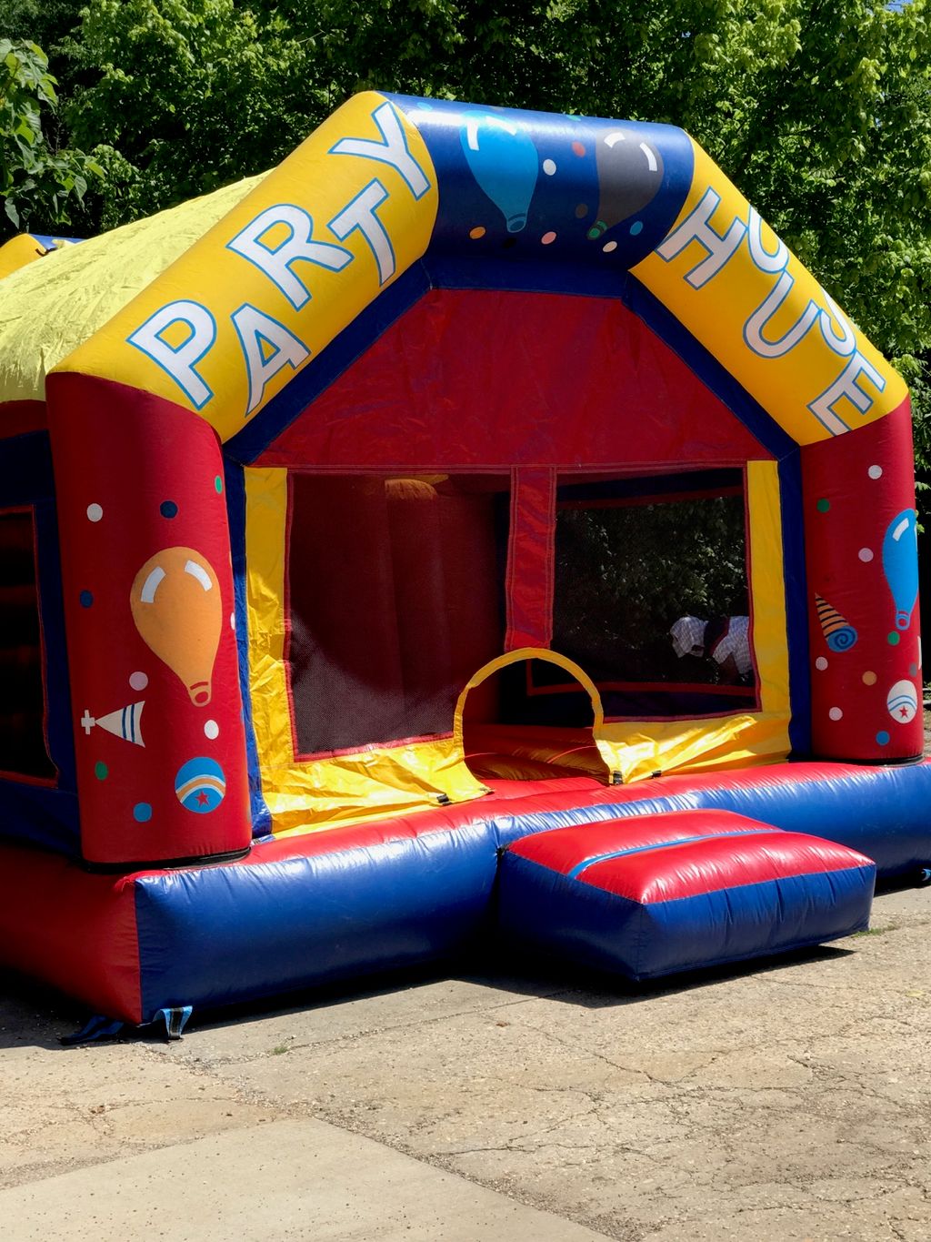 Larger bouncer with basketball goal: $170