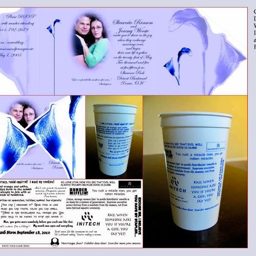 Wedding Invitations and graphics for Wedding Recep