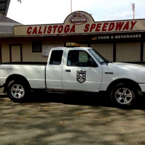 We provide security at the Calistoga Speedway in N