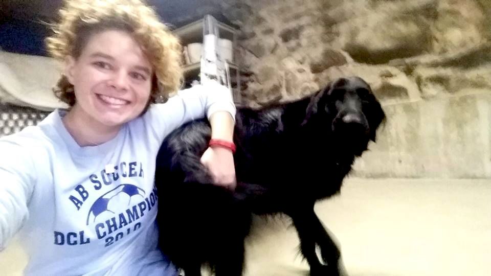 Sinta still thinks he's a little puppy and can cra