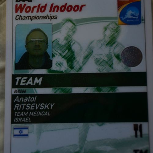 Working at World Indoor Championships in track and
