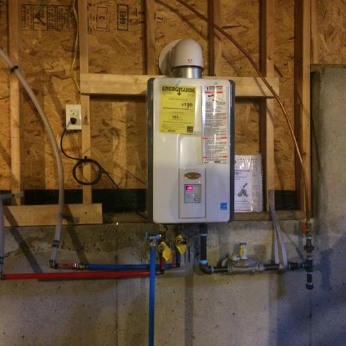 Tankless water heater installation in your home or