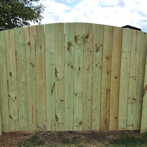 Fence repair on a scallop style double gate (metal