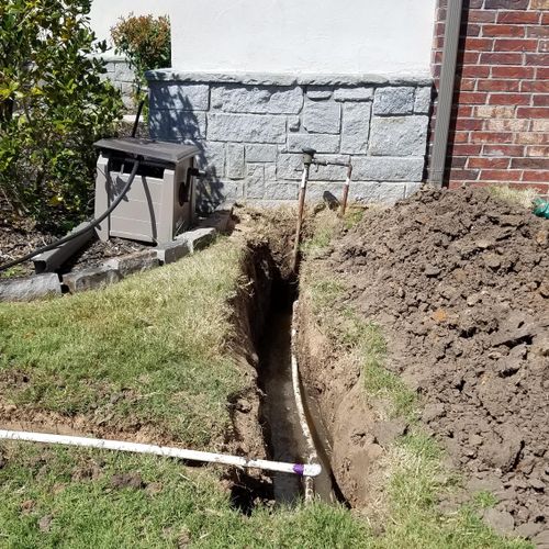 Irrigation water line replacement
