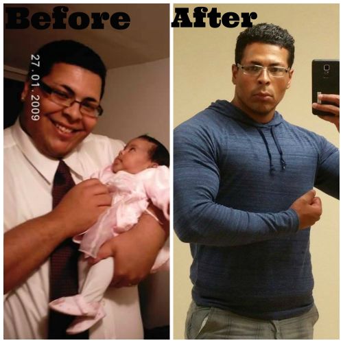 My client and friend Anthony. Left picture is old,