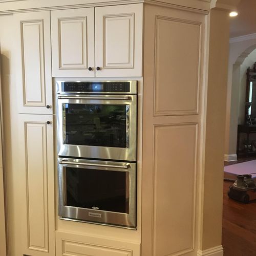 Install new matching Cabinets w/ New Dbl oven for 