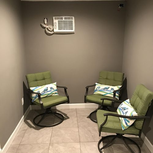 Clients waiting area!
