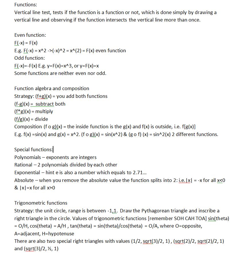 Identifying functions: even, odd, special, trigono