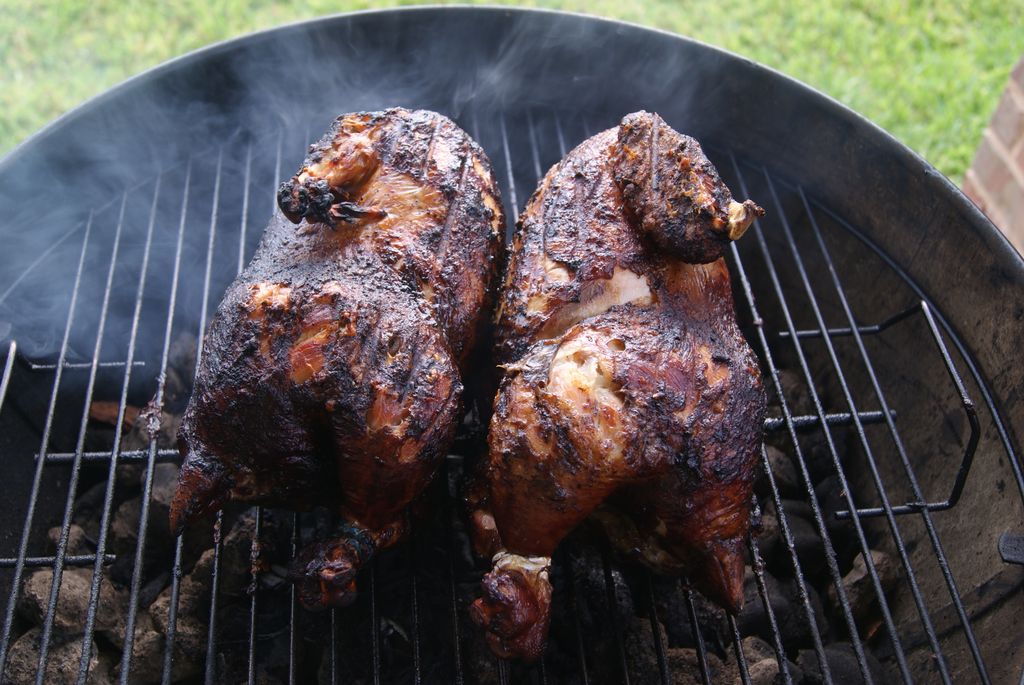 Hickory Smoked Chicken on a Weber