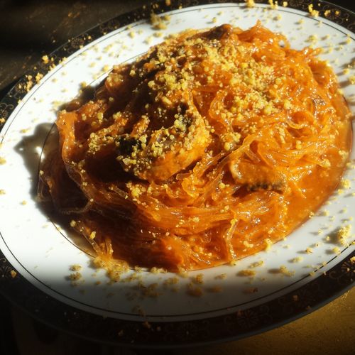 Kelp Spaghetti with Mushroom Marinara Sauce & "Par