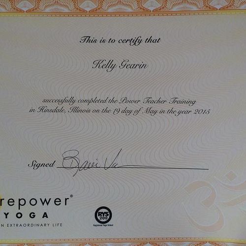 Yoga Certificate