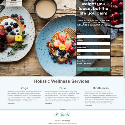 Responsive Landing Page Design and Development