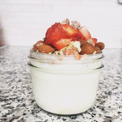 Private Chef- homemade yogurt parfait as a lunch s