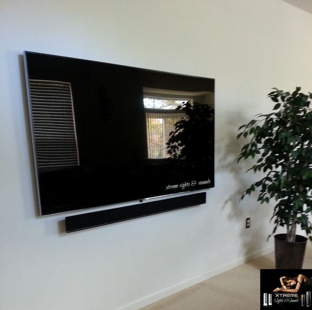 Samsung 7150 Series 75" Mounted with a Vizio Sound