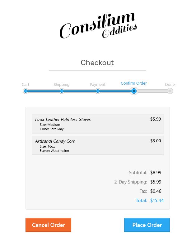 This concept is a simplistic checkout form that gu