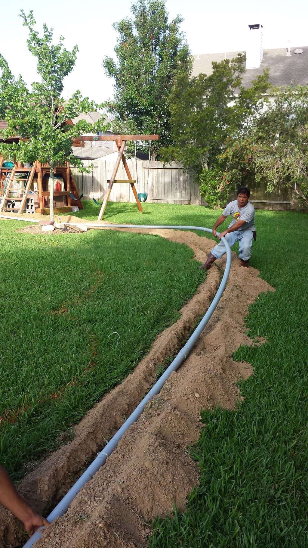 Major underground power re-location.