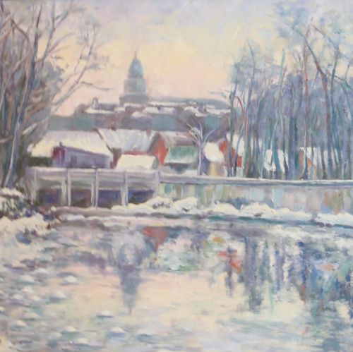 Iridescent Winter-Muncie, IN, 1936 - oil - 14 x 18