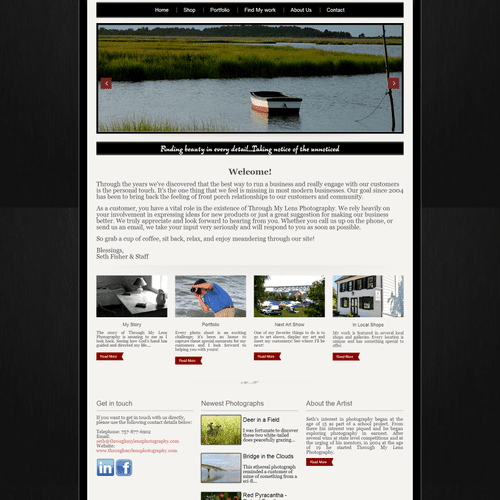 Website I built for Seth Fisher's Photography Busi