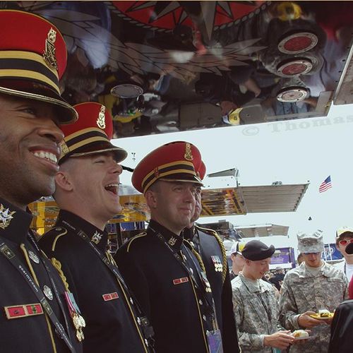 U.S. Army Choir members celebrating the military b
