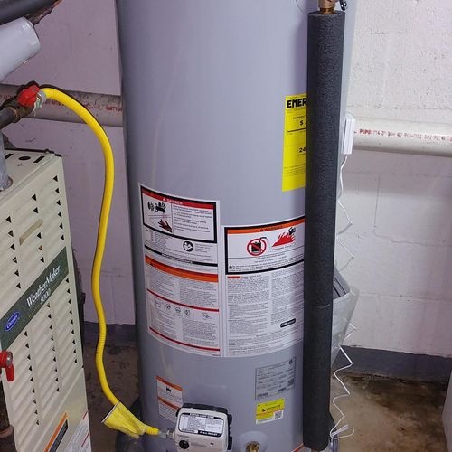 gas water heater replaced 