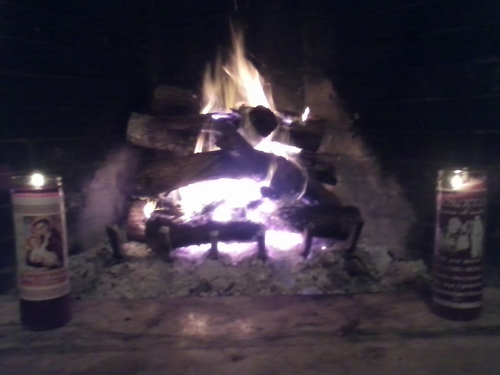 Stay warm with a fall fire at the  farmhouse B $ B