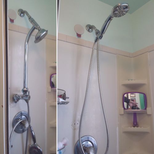Before and after | shower head upgrade