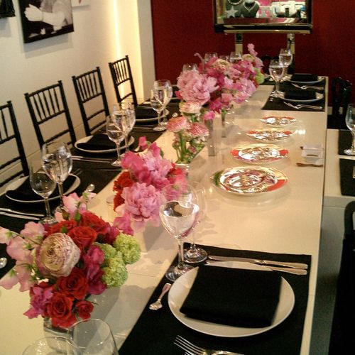 Private dinner party in SoHo given for VIPs.