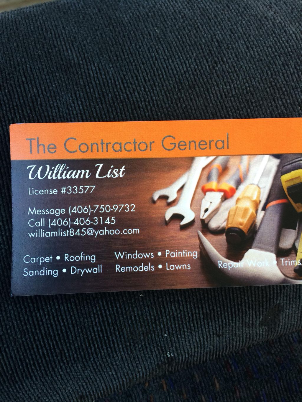 The Contractor General / William List