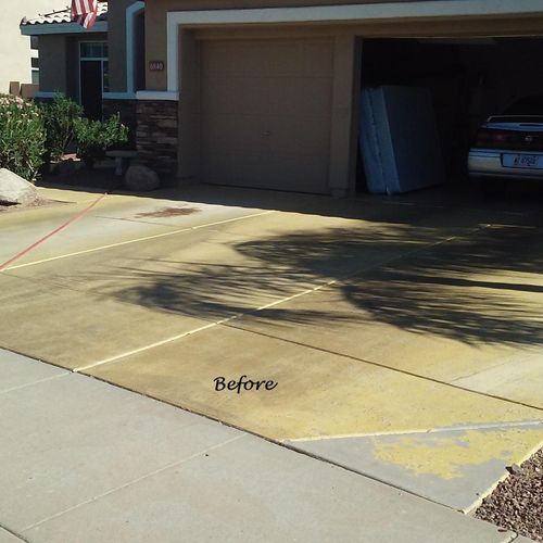 This is a picture of a driveway where our customer