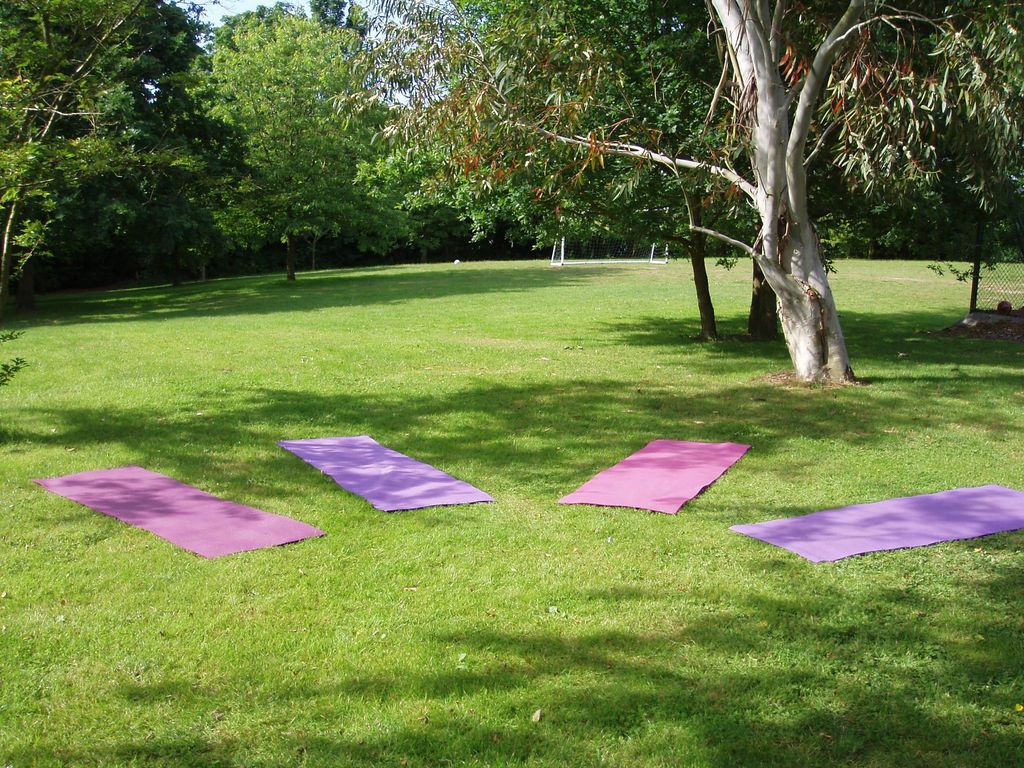 yoga outside.