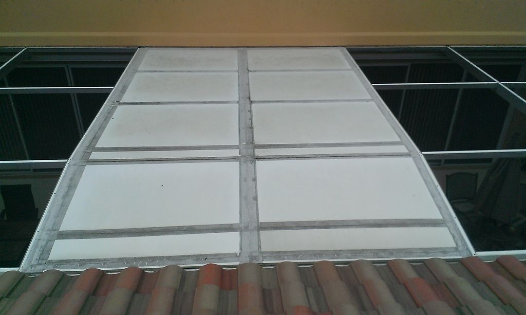 Before on a insulated aluminum roof leaking at the