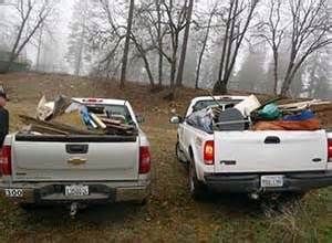 here is a regular pick truck with about a load and