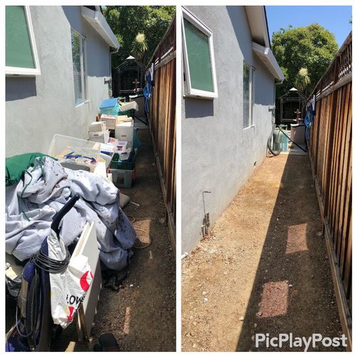 Side yard clean up in San Jose