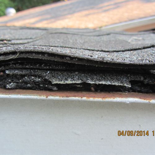 3-tab asphalt shingle roof covering has 3 layers o