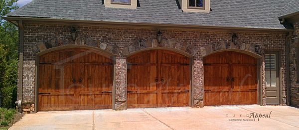 Custom built carriage style garage doors