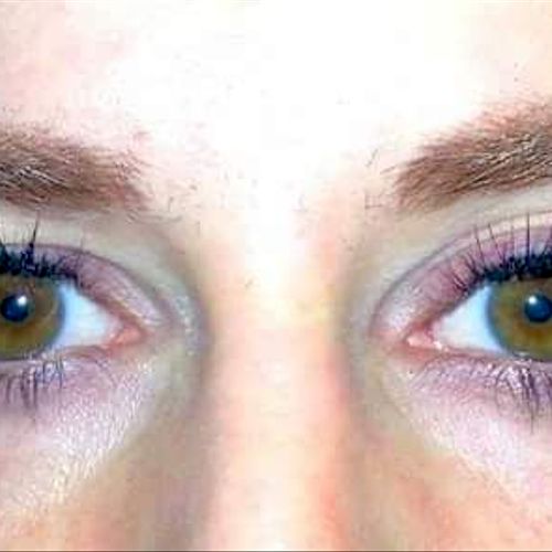 Individual Lash Extensions with Lash tint.