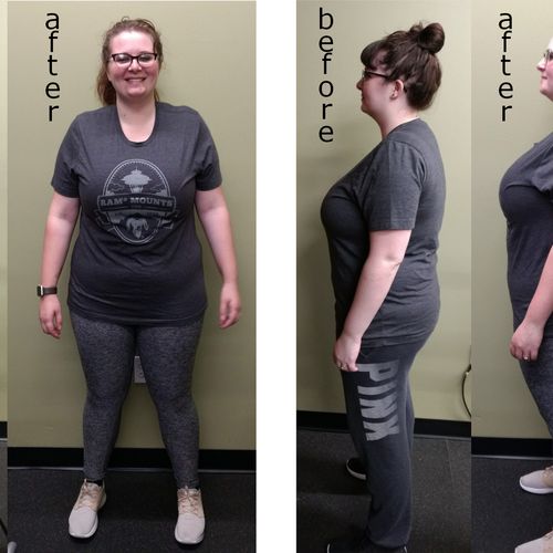 Kat lost over 10lbs of fat and reduced her body fa