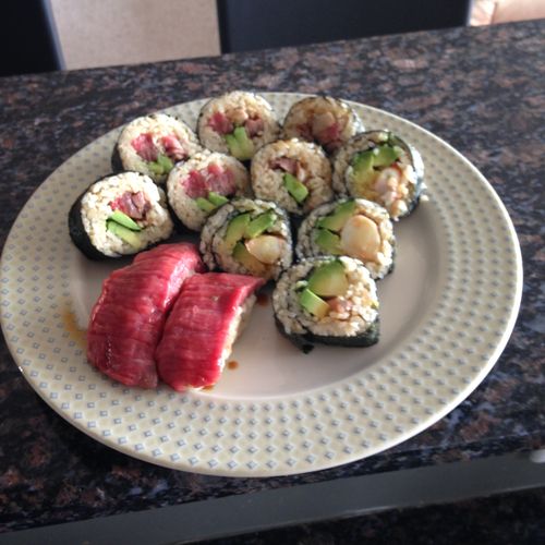 Yes! That is BEEF sushi