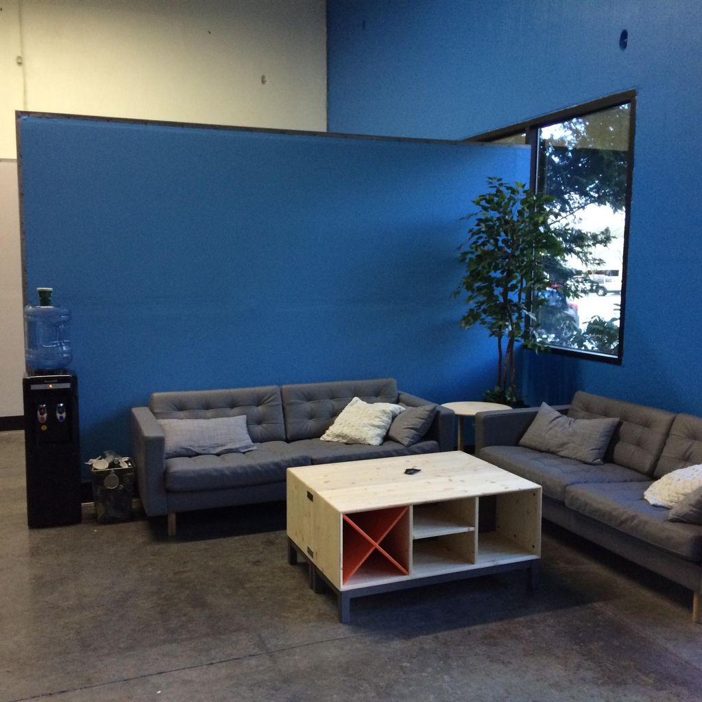 Our waiting area, with chilled water and dressing 