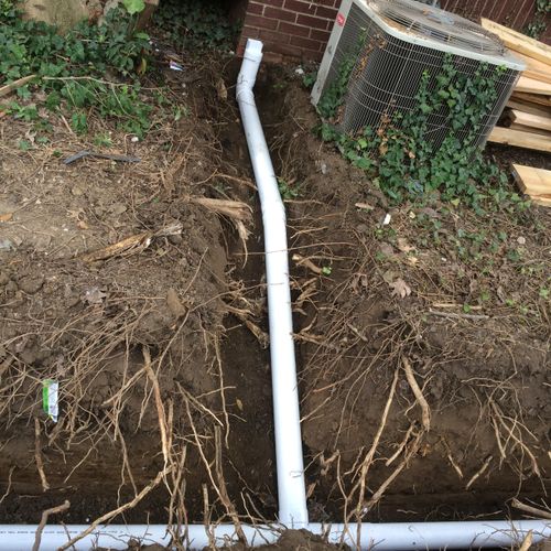 Used pvc pipe to ensure no root problems in the fu
