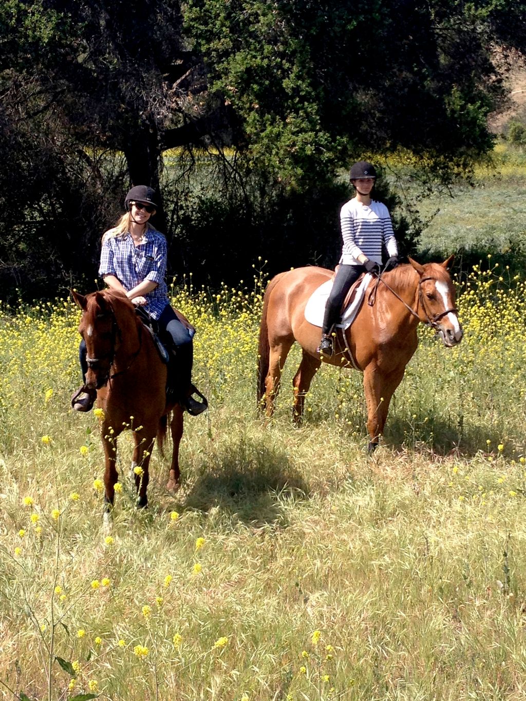 Mom and daughter ride