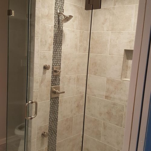 Designed and built this luxery shower with body sp
