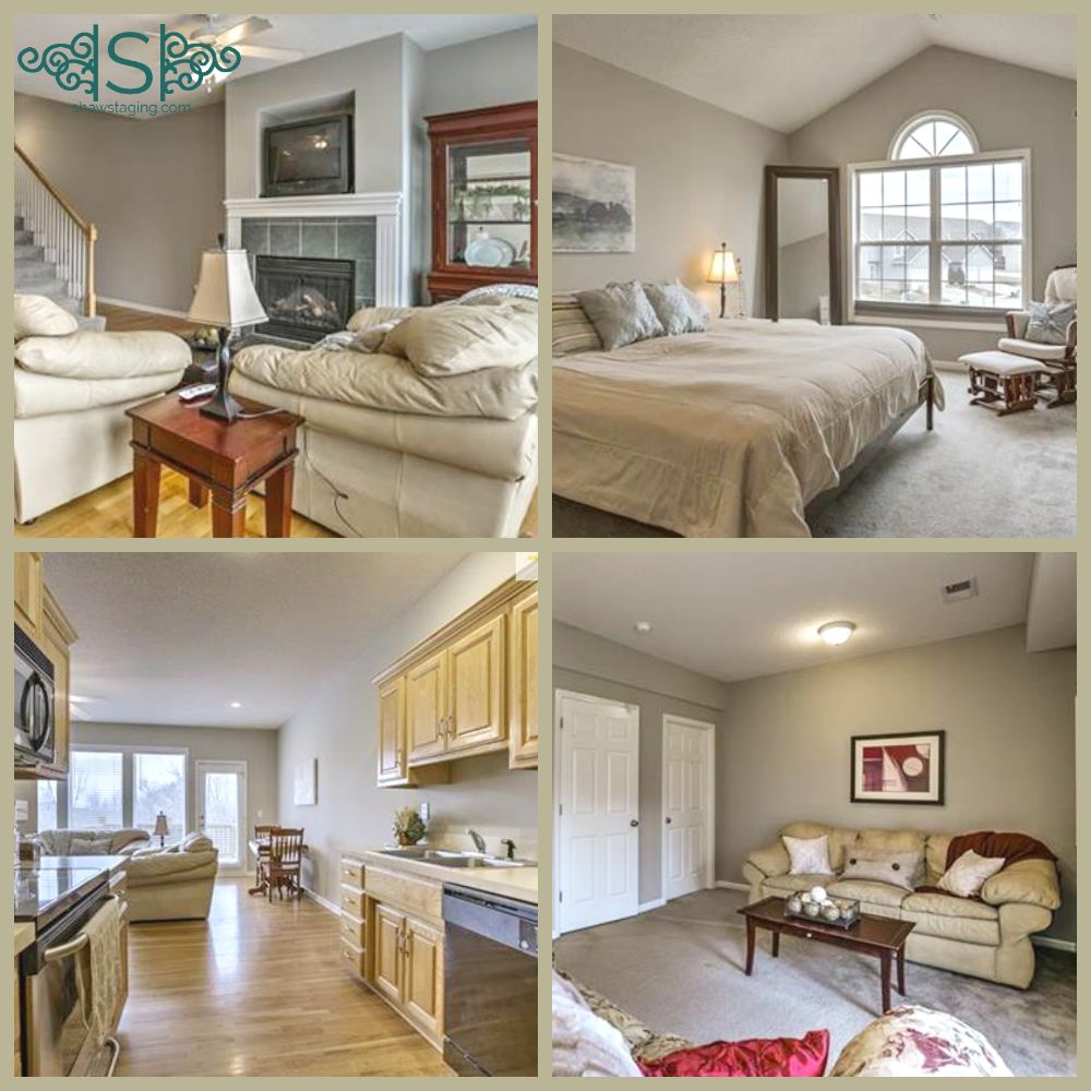This Kansas City, Kansas townhouse, staged by Shaw