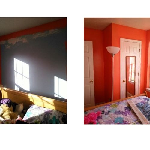 Before and after paint