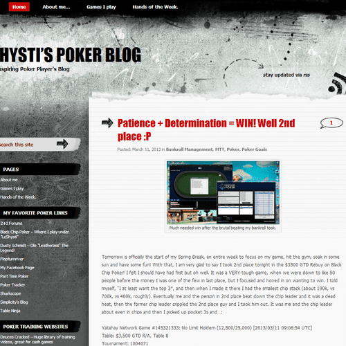 My personal poker blog I designed.
